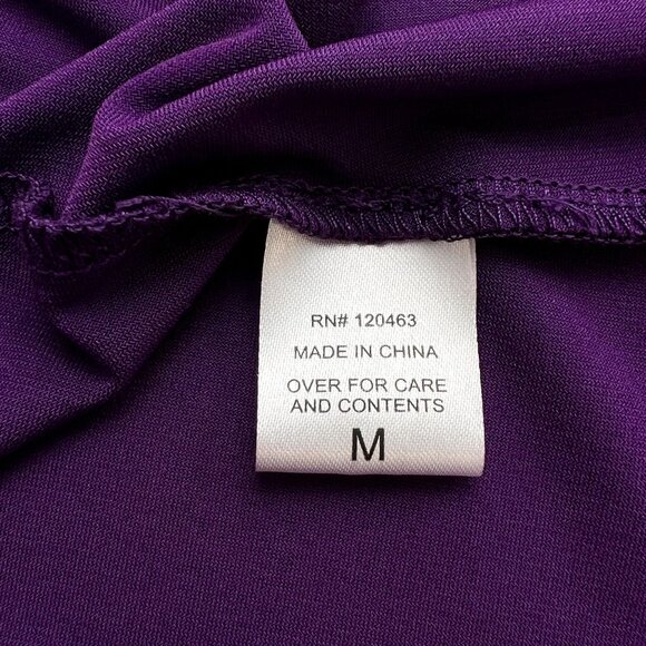 CSC Studio Womens Jacket Sweater Size M Shawl Collar 3/4 Sleeves Purple - Picture 11 of 13